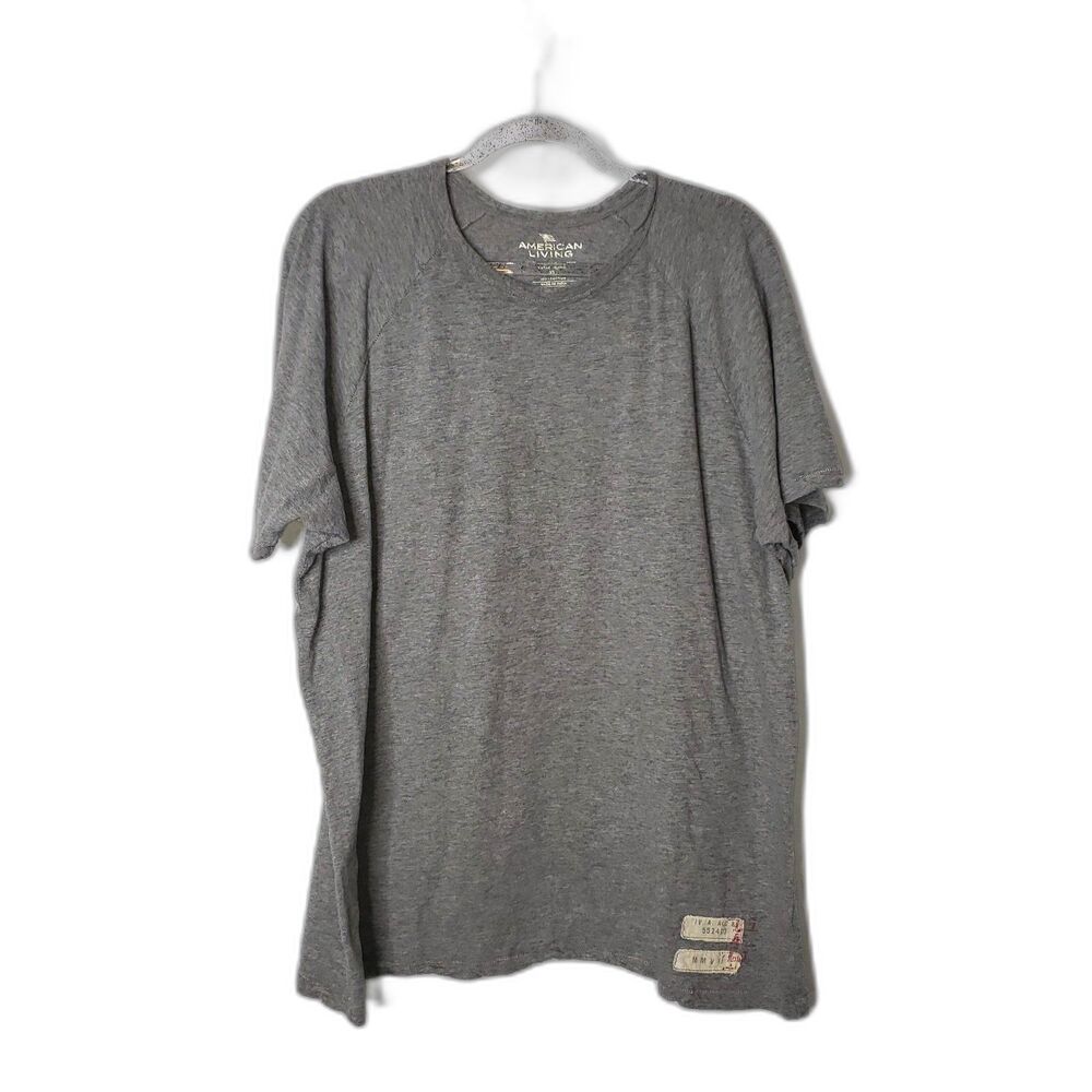 American Living Gray Crew Neck T Shirt Mens Size XL